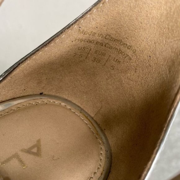 Aldo Silver Sandals with Rhinestone Strap - Picture 7 of 7